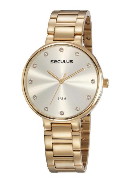 Relógio Feminino Seculus 23688LPSVDS2 40mm Aço Dourado