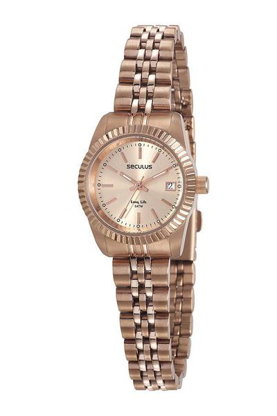 Relógio Feminino Seculus 77043LPSVRA1 Rosé Aço