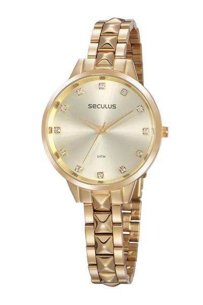 Relógio Feminino Seculus 77067LPSVDS1 38mm Aço Dourado