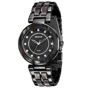 Relógio Feminino Seculus Black com Madrepérola 20410lpsvpf6