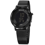 Relógio Feminino Seculus Digital Aço Preto 77046Lpsvps3