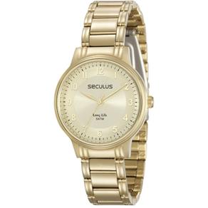 Relógio Feminino Seculus Dourado Analogico 28878LPSVDA1