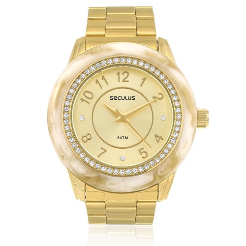 Relógio Feminino Seculus Moda Analógico 60661Lpsvds1 Dourado