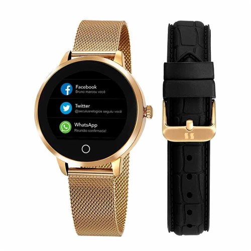 Relógio Feminino Seculus Smart Dourado 79003Lpsvda2