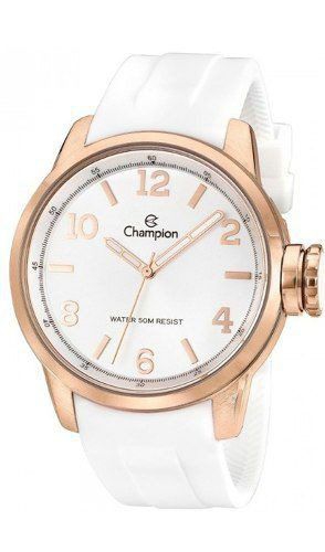 Relógio Feminino Silicone Branco Champion Cn29758z