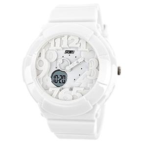 Relógio Feminino Skmei Anadigi 1020 Branco