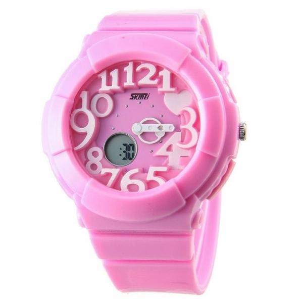 Relógio Feminino Skmei Anadigi 1020 Rosa