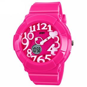 Relogio Feminino Skmei Anadigi Esporte Pink Dg1020