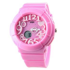 Relogio Feminino Skmei Anadigi Esporte Rosa Dg1020