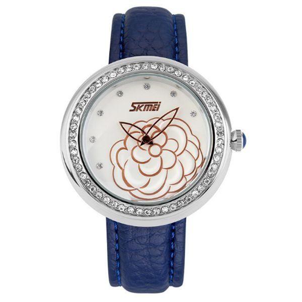 Relógio Feminino Skmei Analógico 9087 Azul e Prata