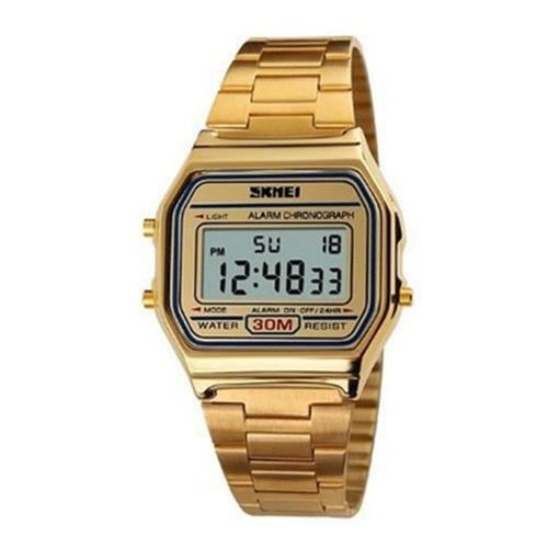 Relógio Feminino Skmei Digital C/ Caixa e Garantia 1 Ano Dourado
