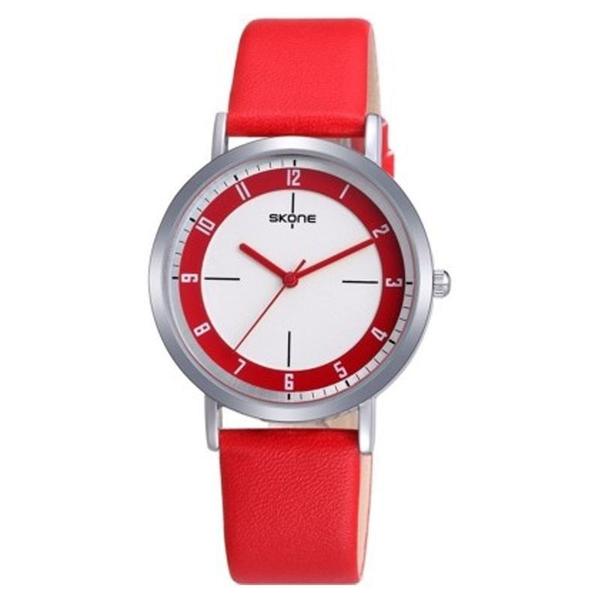 Relógio Feminino Skone Analógico Casual 9340 Vermelho