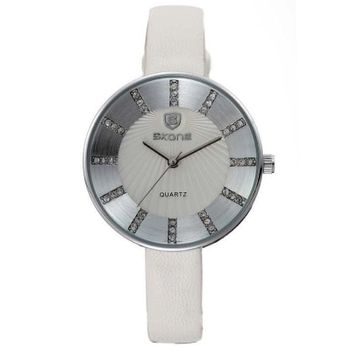 Relógio Feminino Skone Analógico Casual 9250 Branco