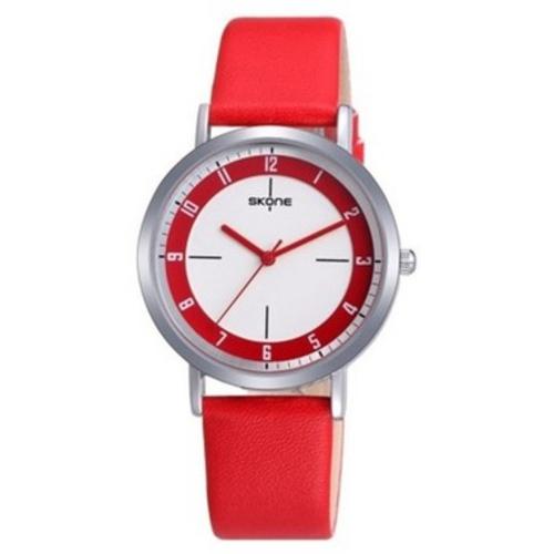 Relógio Feminino Skone Analógico Casual Vermelho 9340