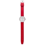 Relógio Feminino Slim Pulseira De Couro Vermelha Orient