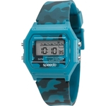 Relógio Feminino Speedo 65068L0EVNP6 Digital Azul Camuflado