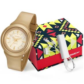 Relógio Feminino Speedo Analógico Kit 65089L0EVNP1K1 Dourada