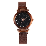 Relógio Feminino Strass Star Universe Pulseira Magnética Marrom