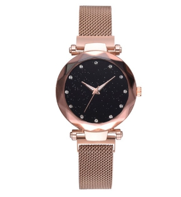 Relógio Feminino Strass Star Universe Pulseira Magnética Rosé - Xiniu