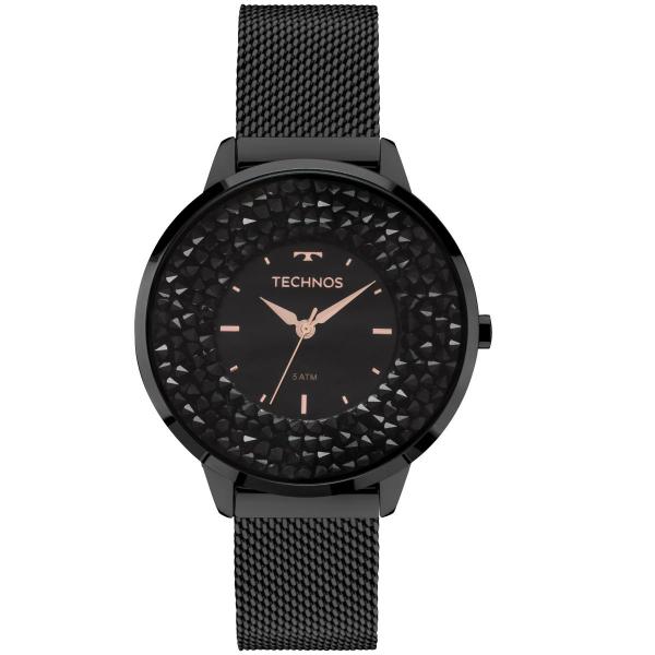 Relógio Feminino Technos 2035MLF/1P 38mm Aço Preto