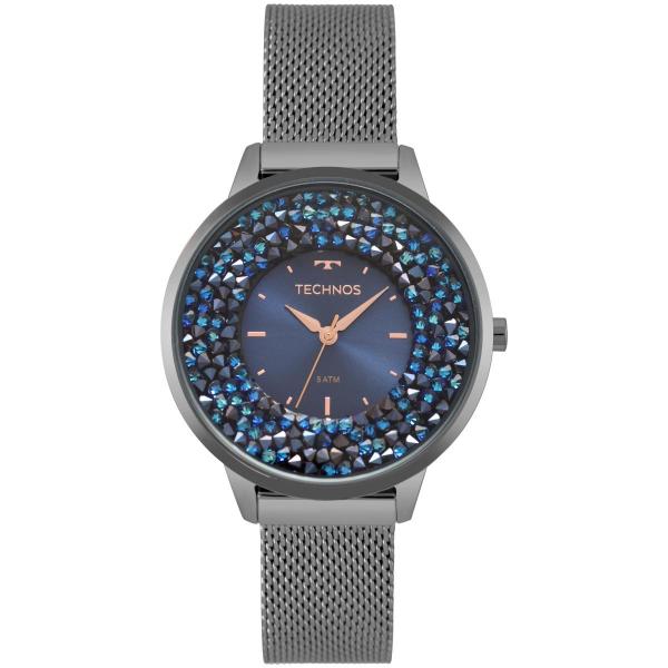 Relógio Feminino Technos 2035MQC/5A 38mm Aço Grafite