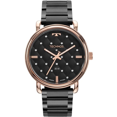 Relógio Feminino Technos 2039CP/5P 40mm Aço Preto