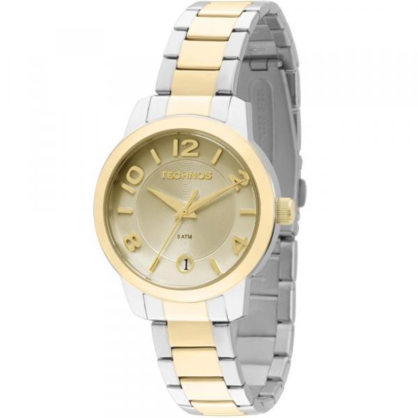 Relógio Feminino Technos 2115KOG/5X 32mm Aço Dourado e Prata