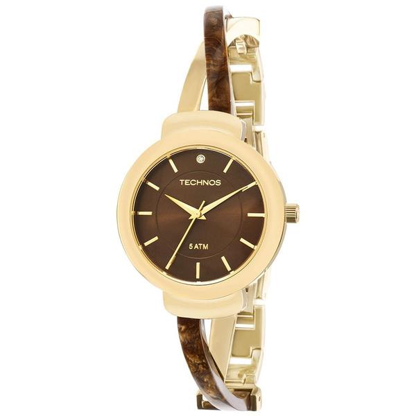 Relogio Feminino Technos Analogico - 2036lop/4m - Dourado/marrom