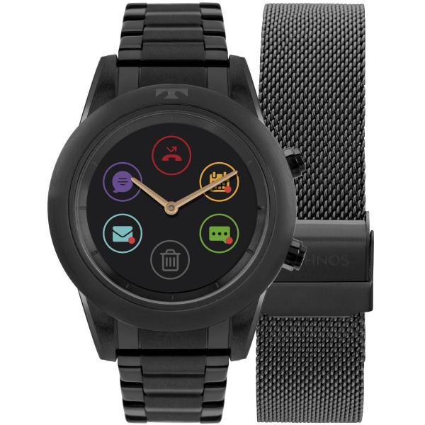 Relógio Feminino Technos Connect Duo Smartwatch P01AD/4P Aço Preto