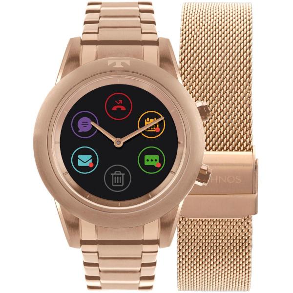 Relógio Feminino Technos Connect Duo Smartwatch P01AE/4P Aço Rosé Gold