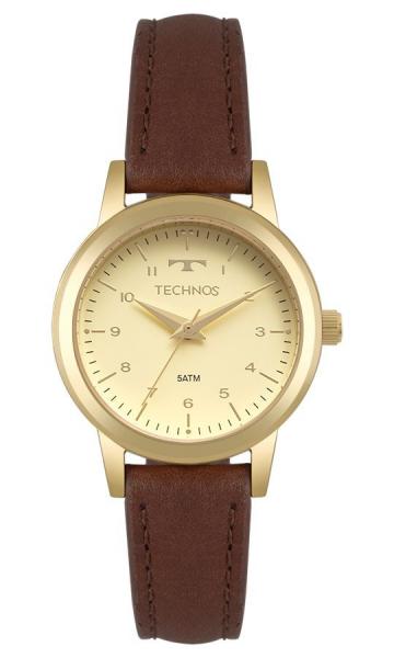 Relogio Feminino Technos Couro Dourado 2035MOW2X