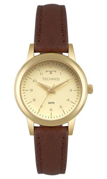 Relogio Feminino Technos Couro Dourado 2035mow2x