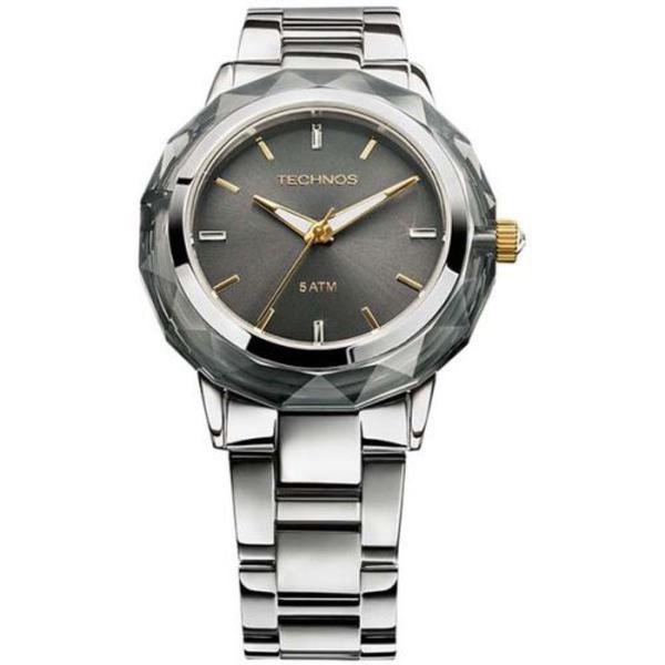 Relógio Feminino Technos Crystal 2035MCL/1C 38mm Aço Prata