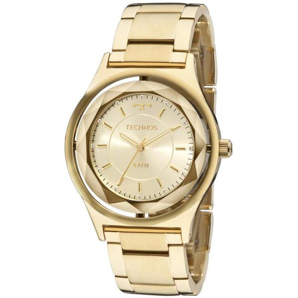 Relógio Feminino Technos Crystal 2035MIC/4X 39mm Aço Dourada