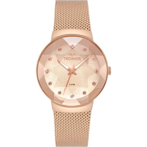 Relógio Feminino Technos Crystal 2035MPX/5T 34mm Aço Rose