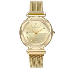 Relógio Feminino Technos Crystal 2035MRZ/4X 38mm Aço Dourado