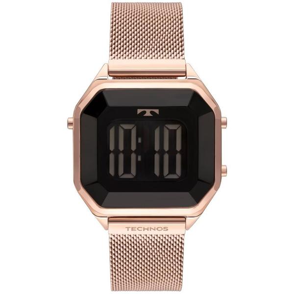 Relógio Feminino Technos Digital Rosé Quadrado BJ3851AK4P