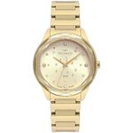 Relógio Feminino Technos Elegance Crystal 2036MKH/4X 38mm Aço Dourado