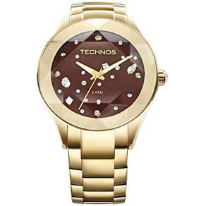 Relógio Feminino Technos Elegance Crystal 2039ATDTM/4M 41mm Aço Dourado