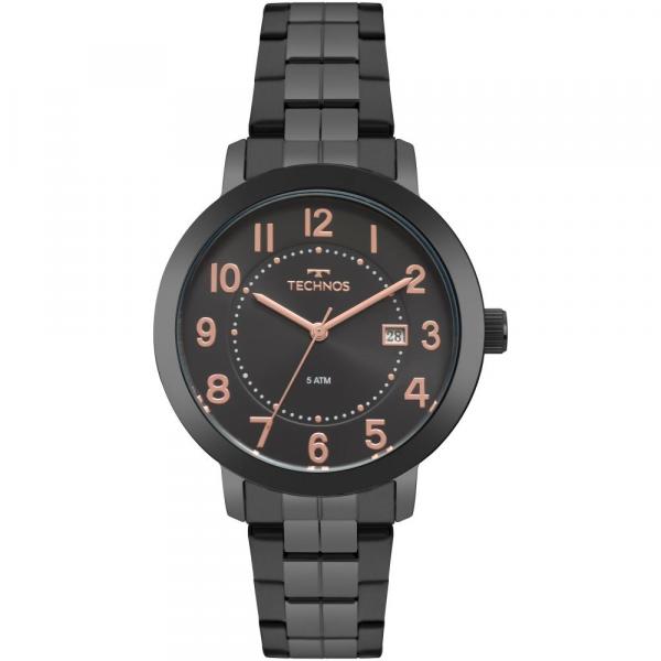 Relógio Feminino Technos Elegance Dress 2115MRV/4P 40mm Aço Preto