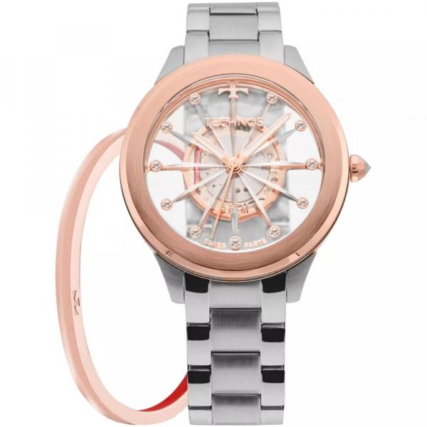 Relógio Feminino Technos Elegance F03101AB/K1W Aço Prata