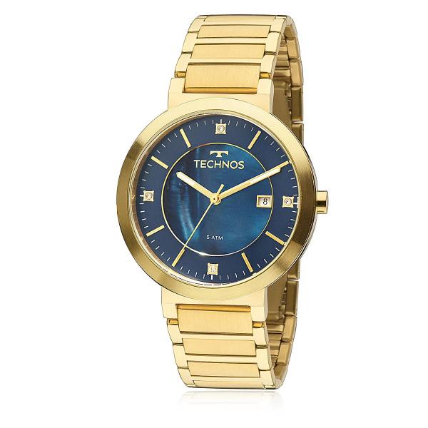 Relógio Feminino Technos Elegance St. Moritz 2115KTJ/4A Fundo Azul