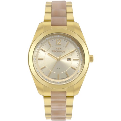 Relógio Feminino Technos Fashion Trend 2015CCX/4X 40mm Aço Dourado