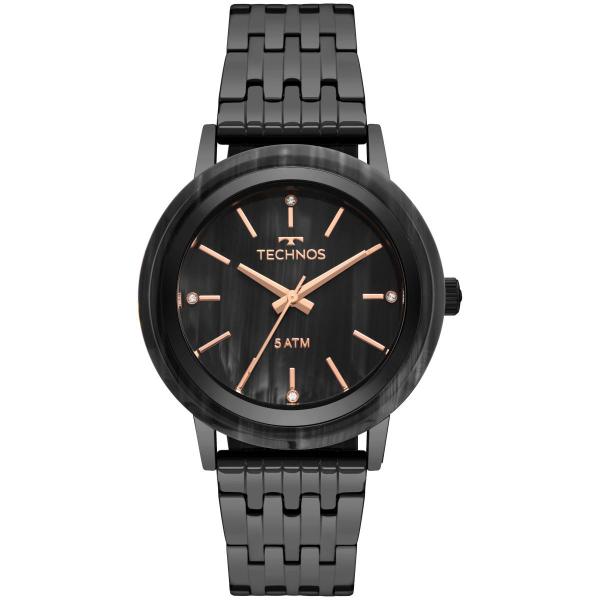 Relógio Feminino Technos Fashion Unique 203AAE/4P 40mm Aço Preto