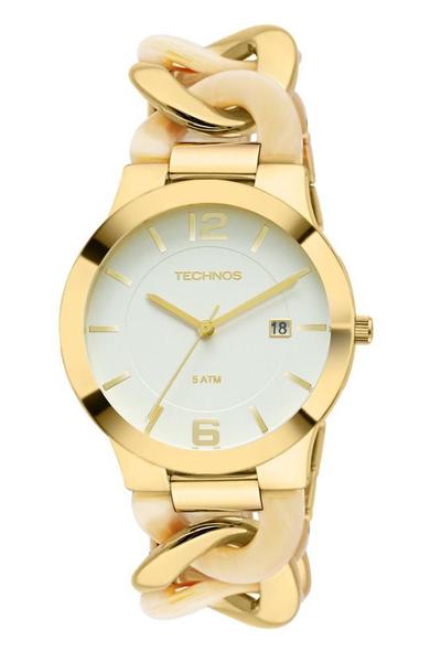 Relógio Feminino Technos Fashion Unique 2115UK/4B 40mm Aço Dourado