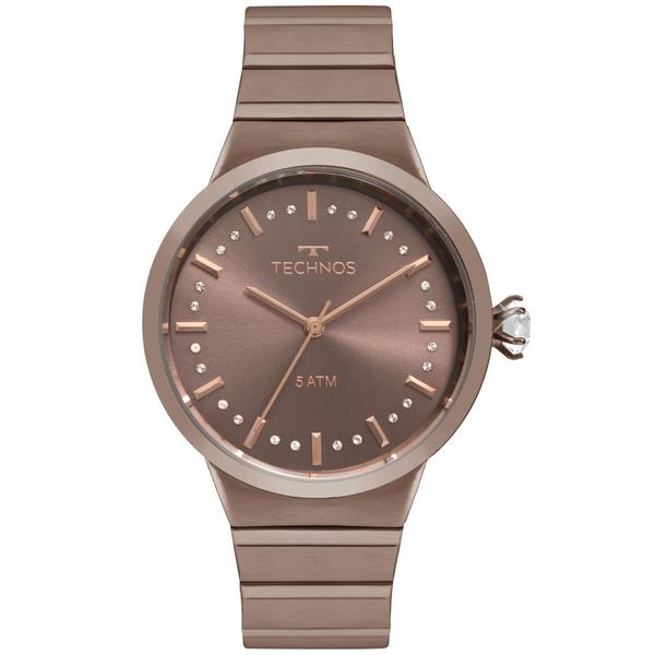 Relógio Feminino Technos Icon 2036MJU/4M 40mm Aço Marrom