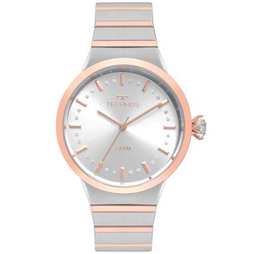 RelÃ³gio Feminino Technos Icon 2036MJV/5K AÃ§o Bicolor Prata/RosÃ© - Incolor - Feminino - Dafiti