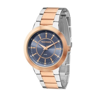 Relógio Feminino Technos Ladies 2035MFG/5A 40mm Bicolor Prata/Rosê