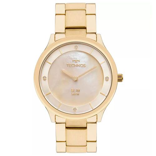 Relógio Feminino Technos Ladies GL20HF/4X Pulseira Aço Dourada 40mm