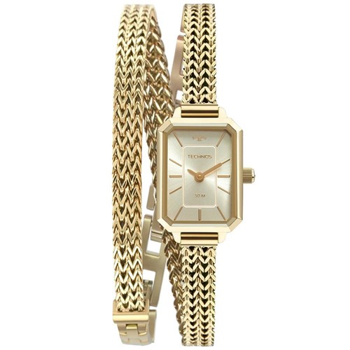 Relógio Feminino Technos Mini 5Y20IV/1X 19mm Aço Dourado